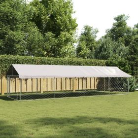 Outdoor Dog Kennel with Roof 236.2"x78.7"x59.1